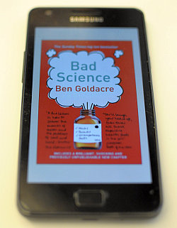 Cover of Bad Science as viewed on Kindle Android